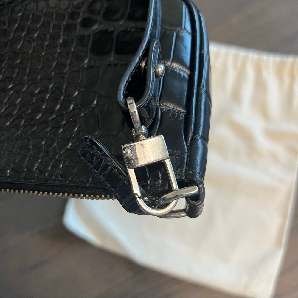 By Far Rachel Croco Embossed Leather Shoulder Bag - Picture 7 of 11